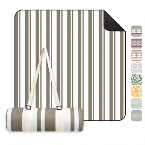 Picknickdecke Wasserdicht 200x200 cm Streifen braun