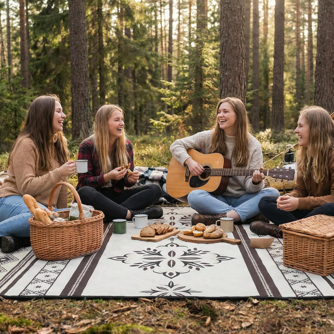 Picknickdecke Wasserdicht 200x200 cm Mandala – Bild 2