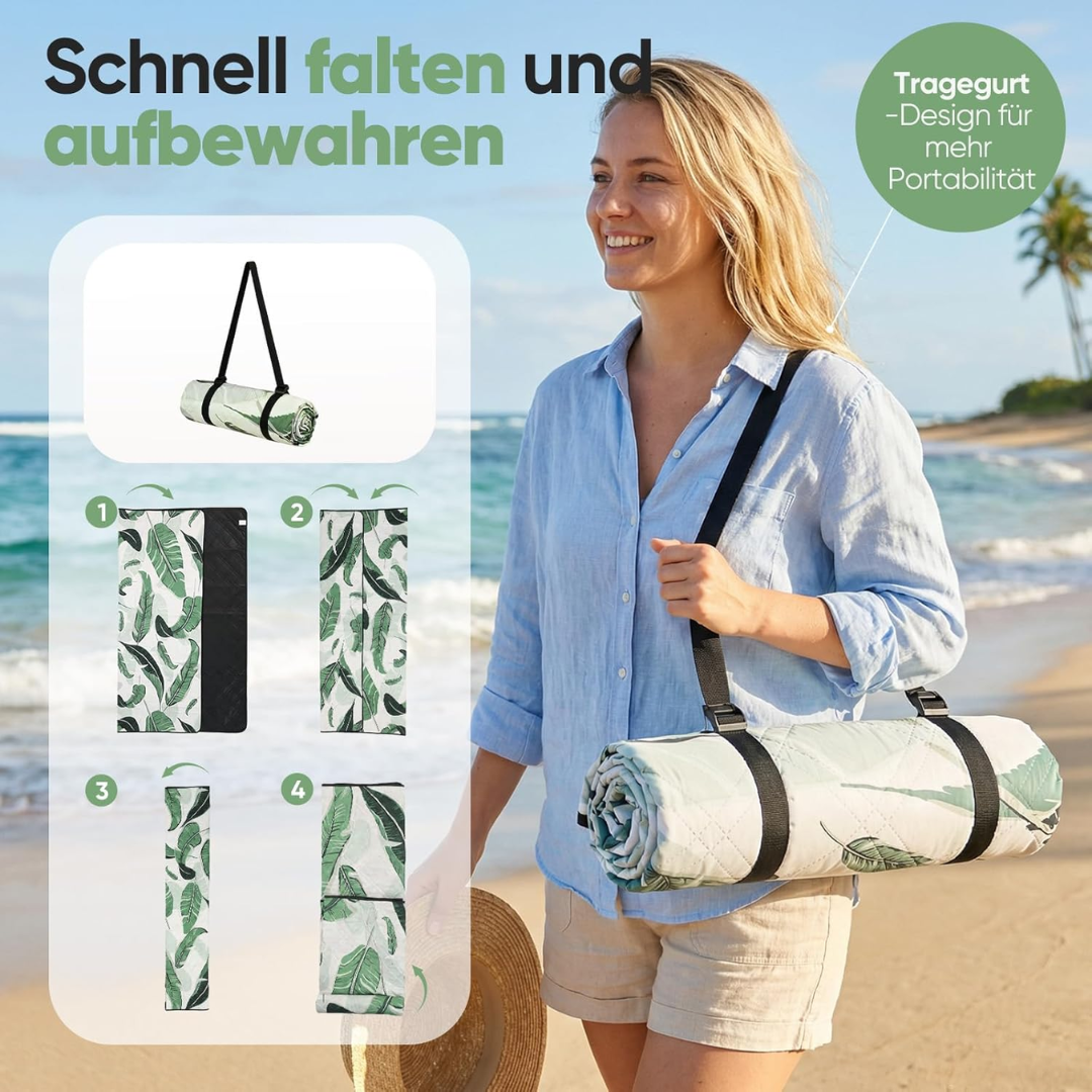 Picknickdecke Wasserdicht 200x200 cm Tropical – Bild 7