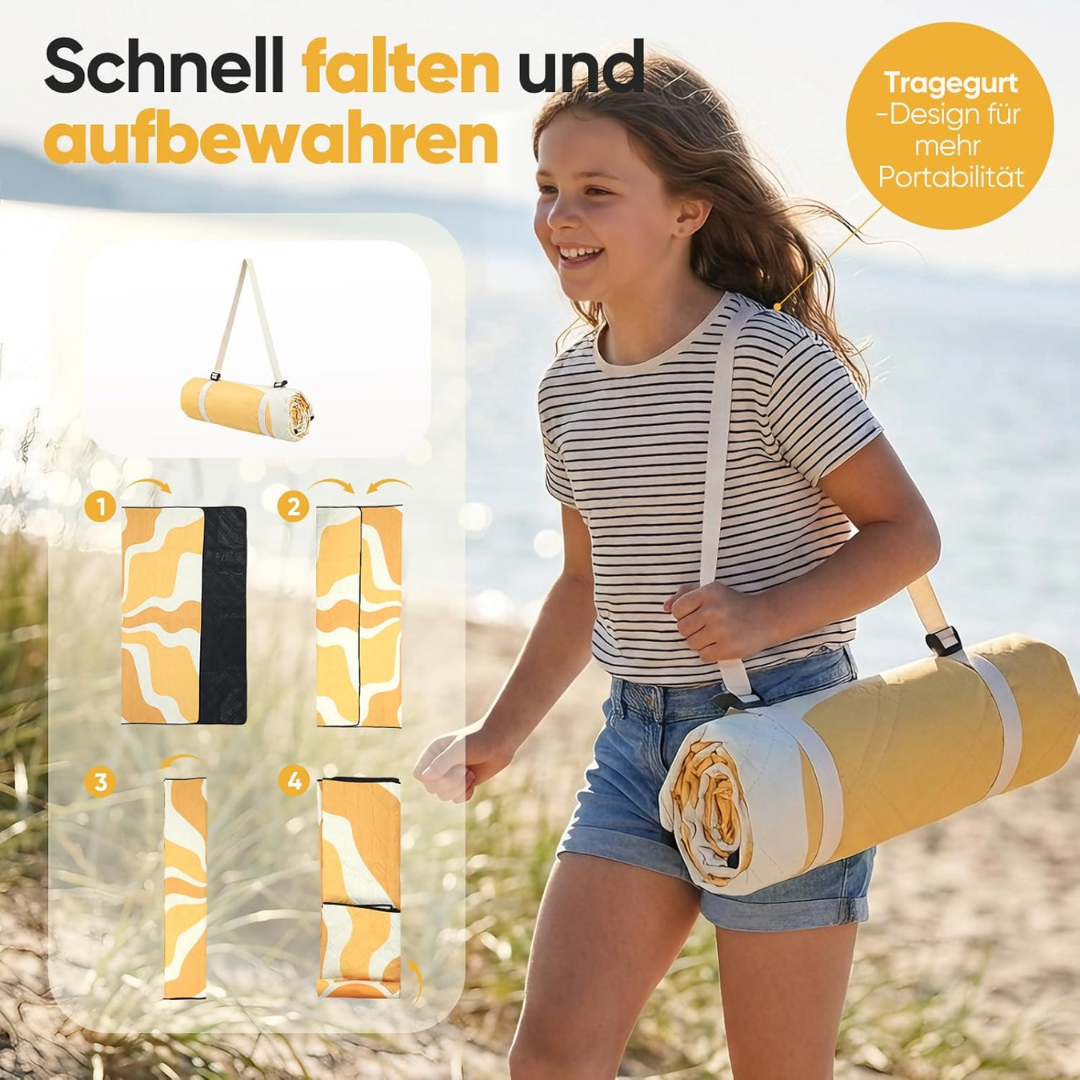 Picknickdecke Wasserdicht 200x200 cm Sonne – Bild 4