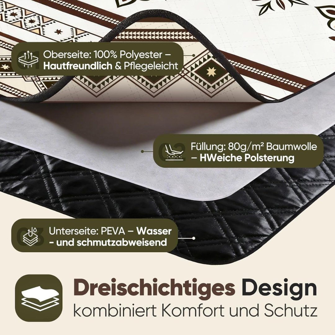 Picknickdecke Wasserdicht 200x200 cm Mandala – Bild 5