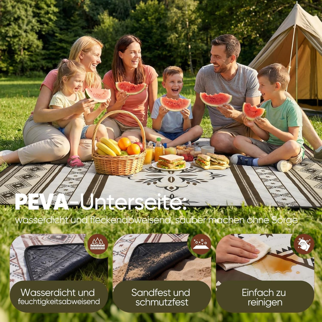 Picknickdecke Wasserdicht 200x200 cm Mandala – Bild 6