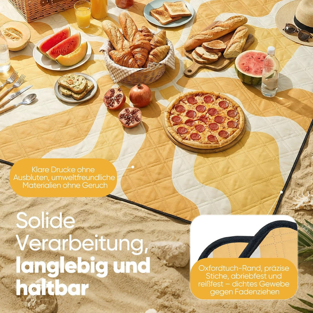 Picknickdecke Wasserdicht 200x200 cm Sonne – Bild 7