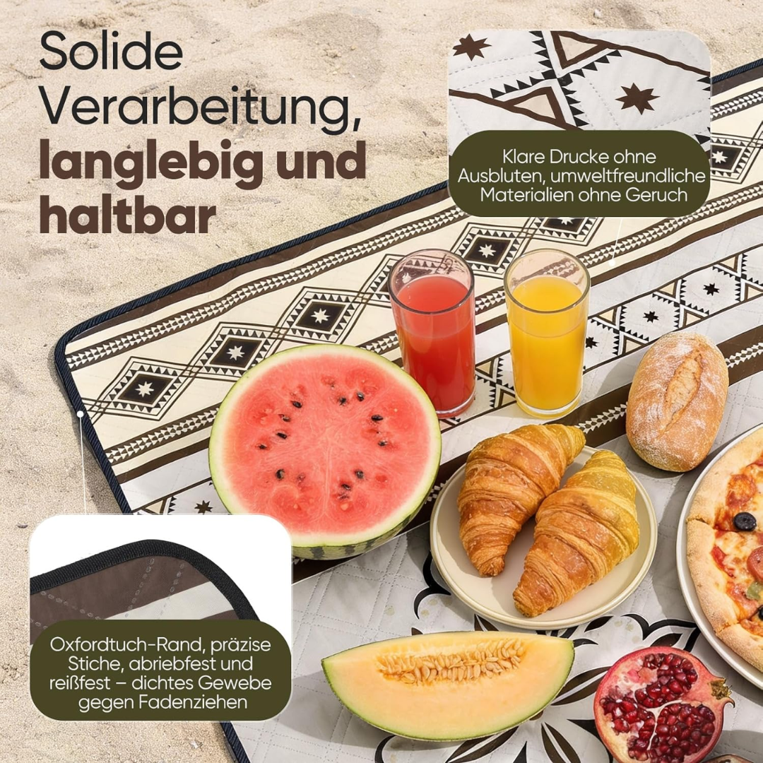 Picknickdecke Wasserdicht 200x200 cm Mandala – Bild 7