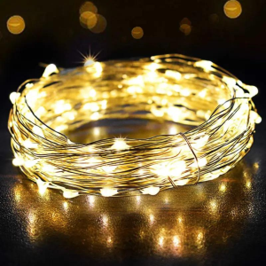 10 m LED Micro Lichterkette, 100 LEDs, USB-betrieben - Warmweiß