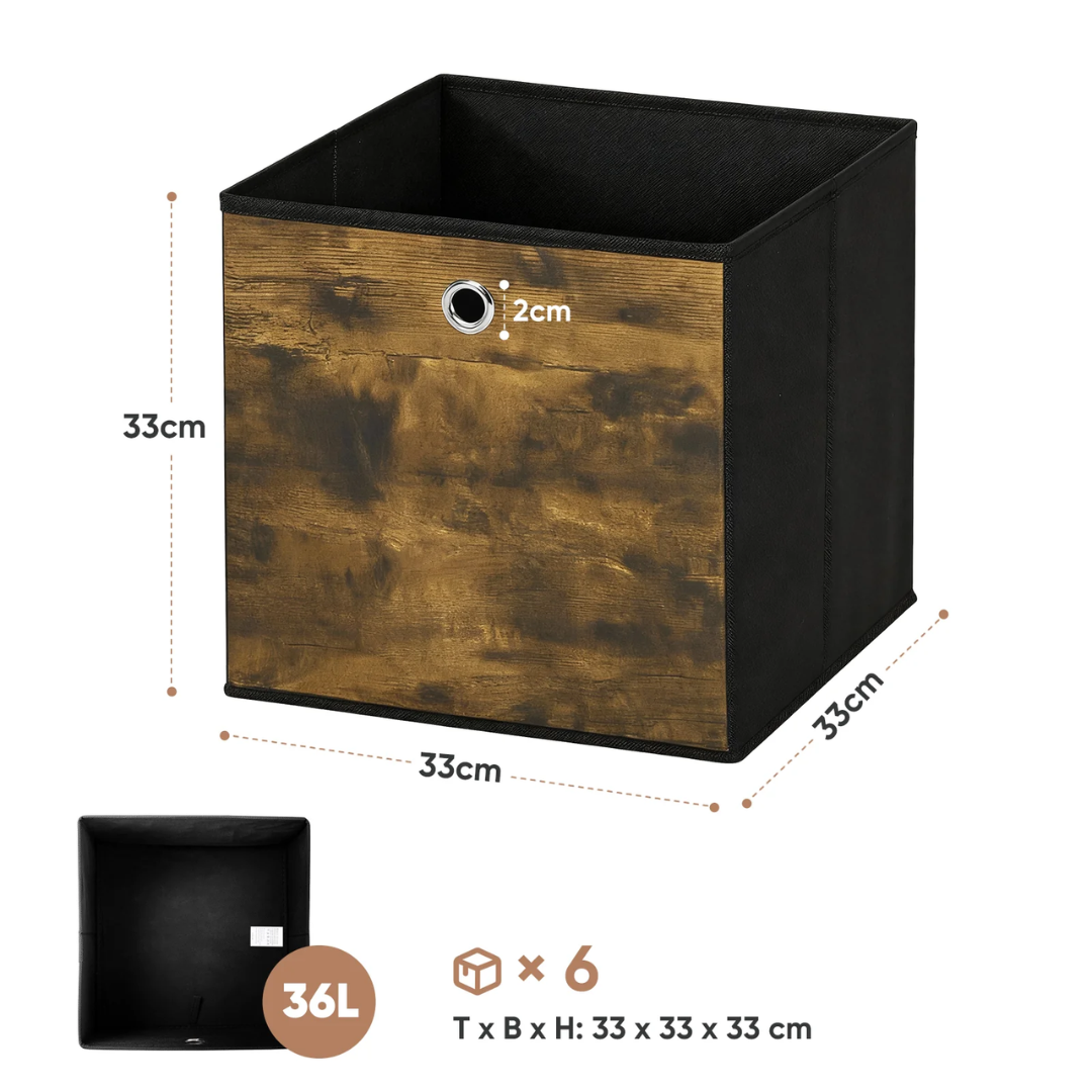 Aufbewahrungsboxen 6er Set 33 × 33 × 33 cm – Bild 10