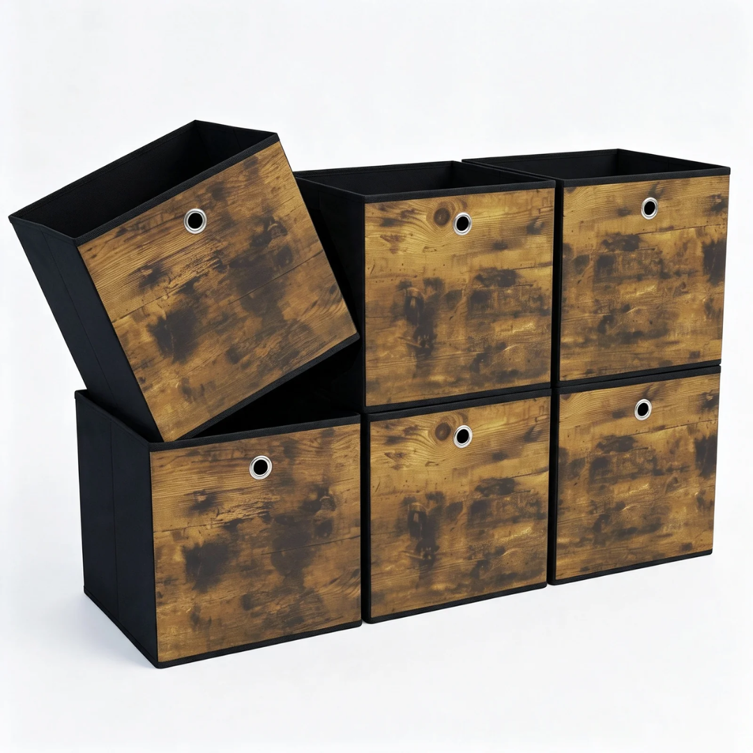 Aufbewahrungsboxen 6er Set 33 × 33 × 33 cm – Bild 2