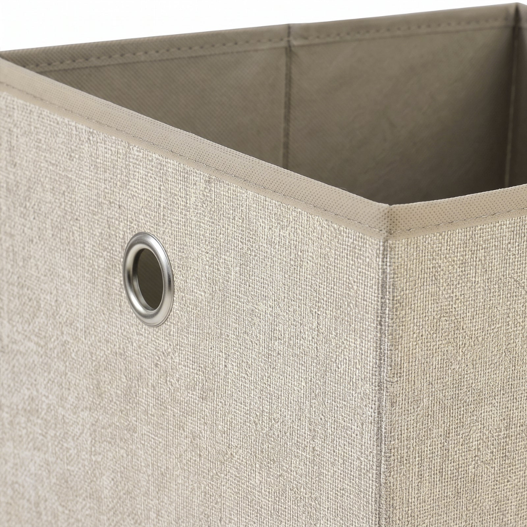 Aufbewahrungsboxen 6er Set 33 × 33 × 33 cm beige – Bild 4