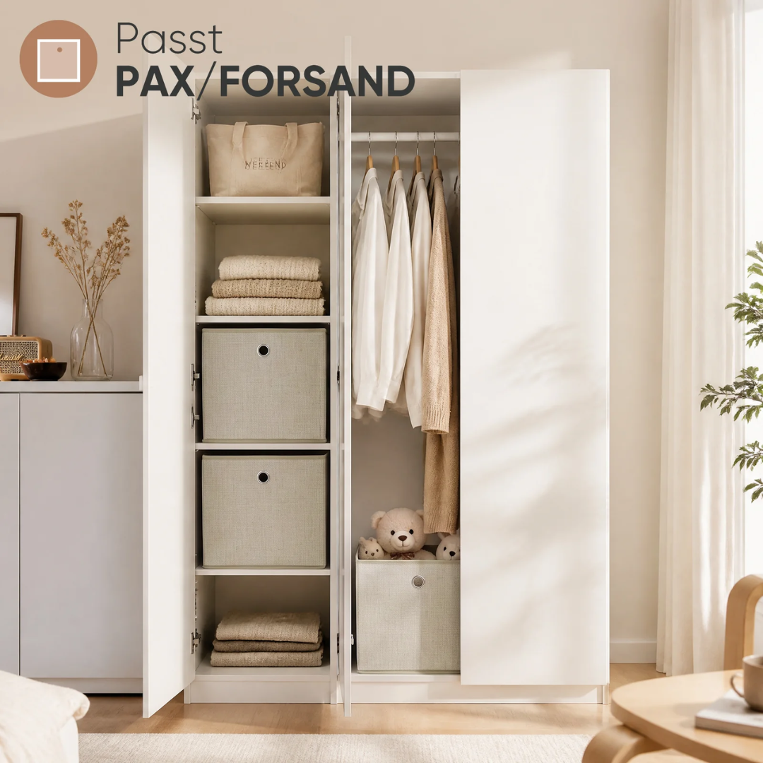 Aufbewahrungsboxen 6er Set 33 × 33 × 33 cm beige – Bild 5