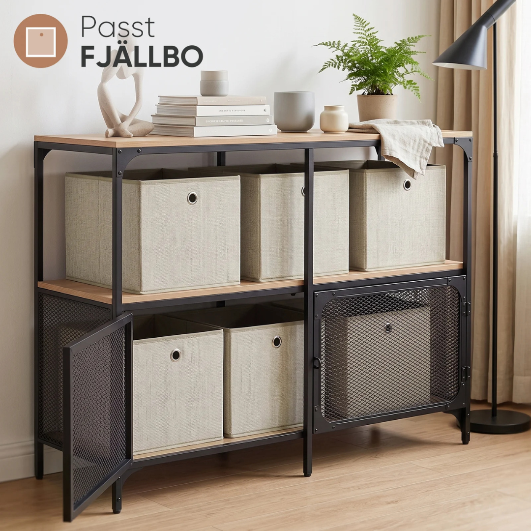Aufbewahrungsboxen 6er Set 33 × 33 × 33 cm beige – Bild 9
