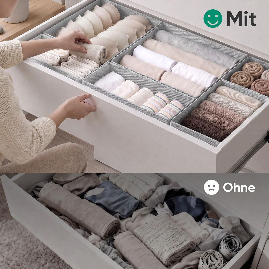 Aufbewahrungsboxen Set 6er Set aus Vliesstoff – Bild 4