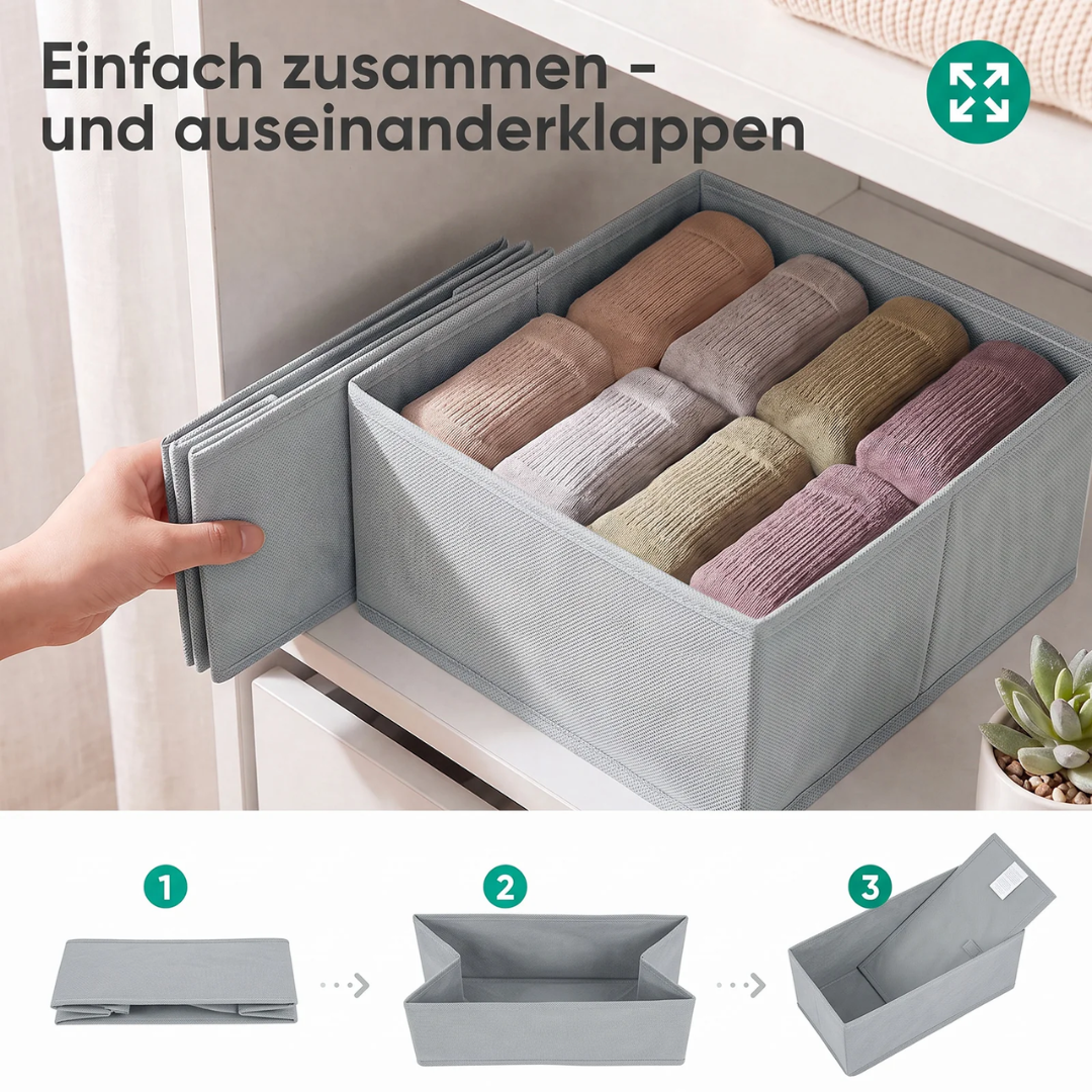 Aufbewahrungsboxen Set 6er Set aus Vliesstoff – Bild 5