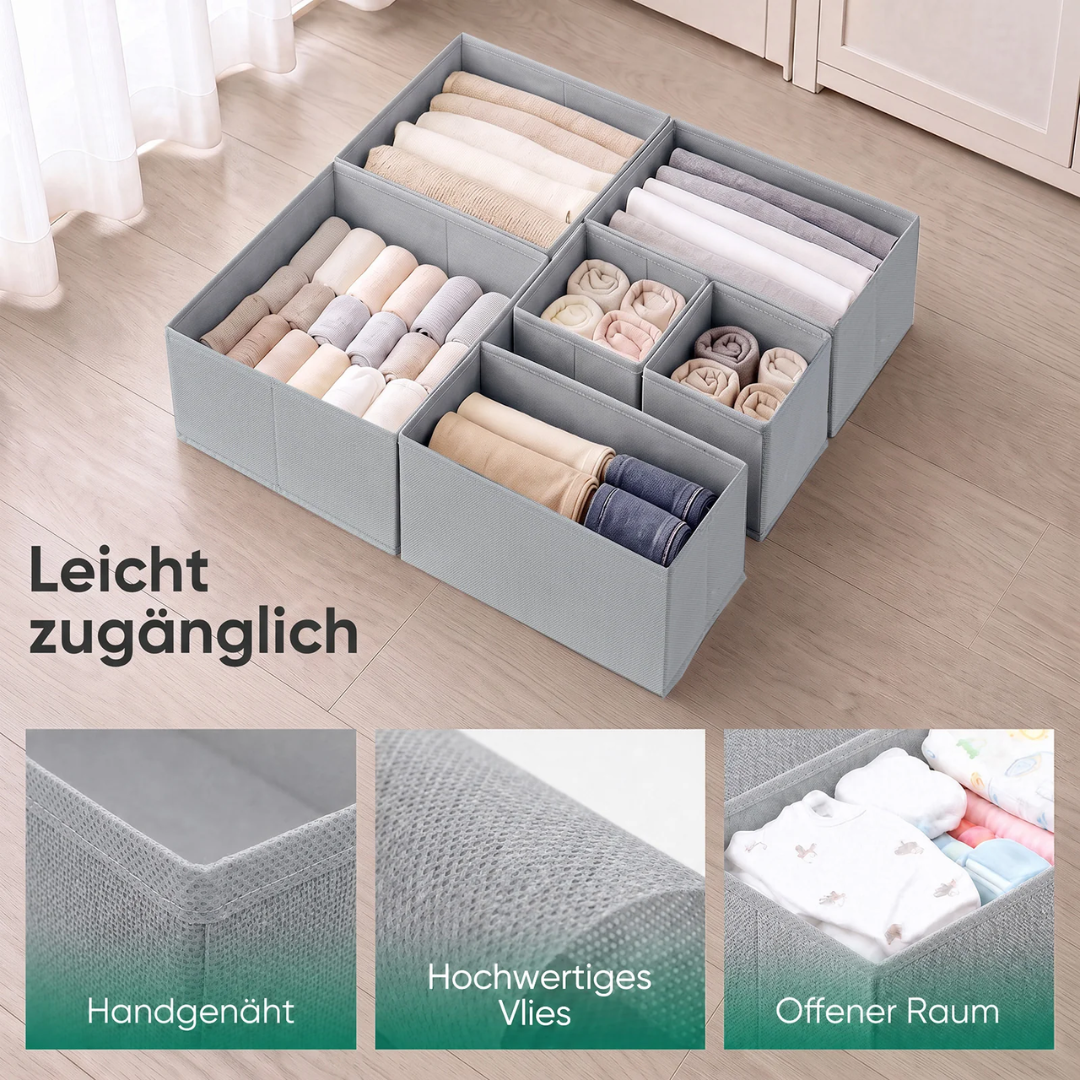 Aufbewahrungsboxen Set 6er Set aus Vliesstoff – Bild 6