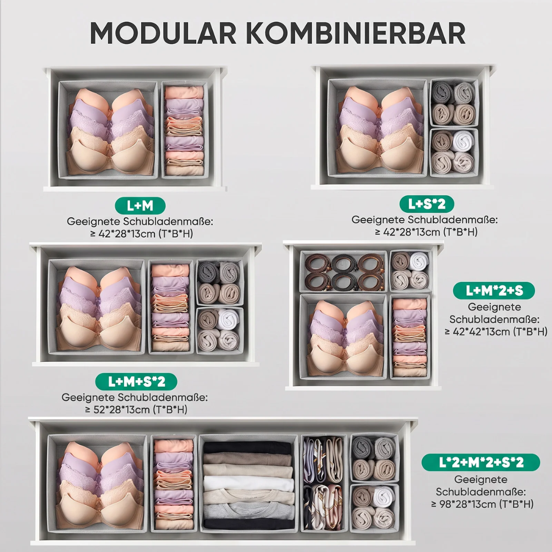 Aufbewahrungsboxen Set 6er Set aus Vliesstoff – Bild 9