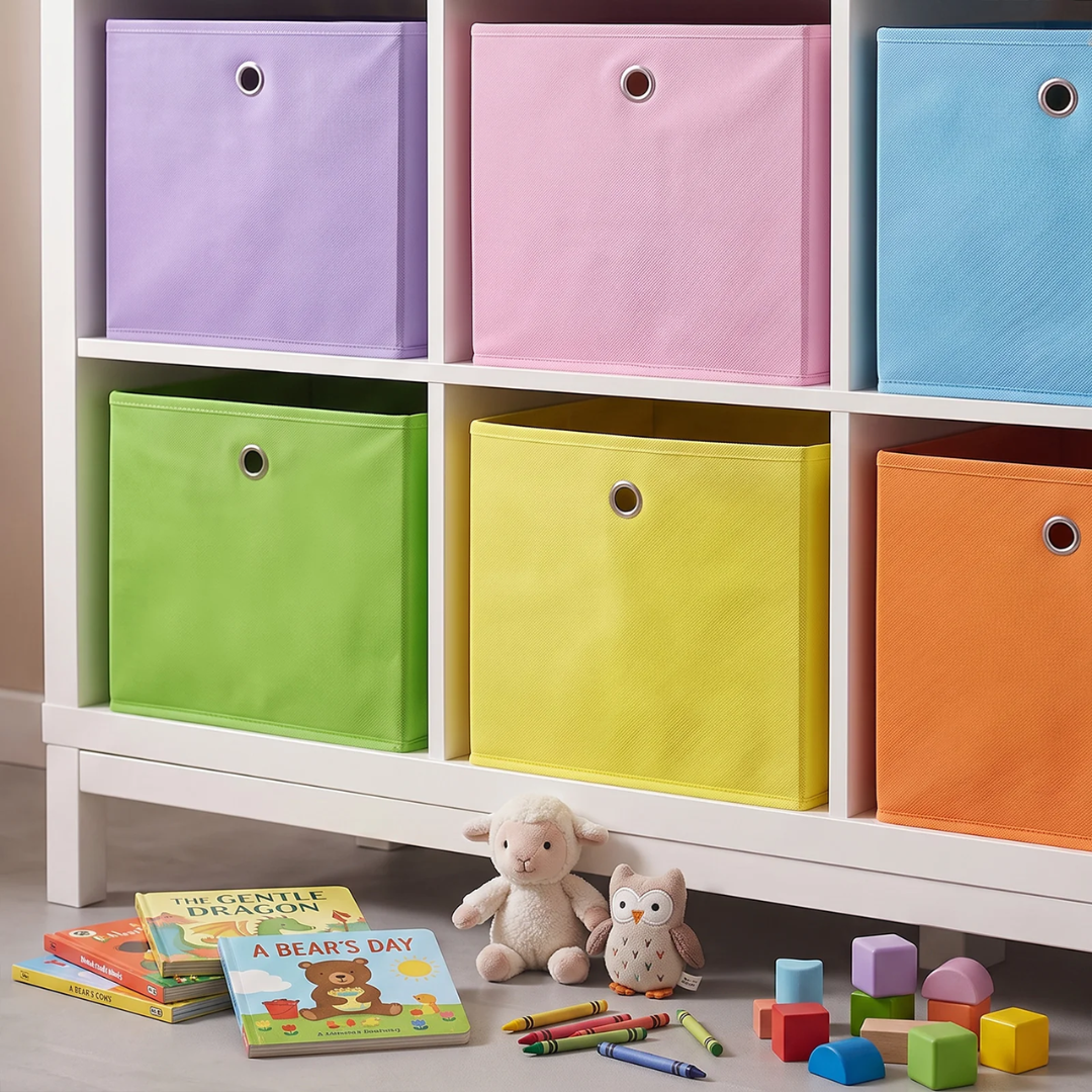 Aufbewahrungsboxen Stoff 6er Set 33x33x33 cm – Bild 10