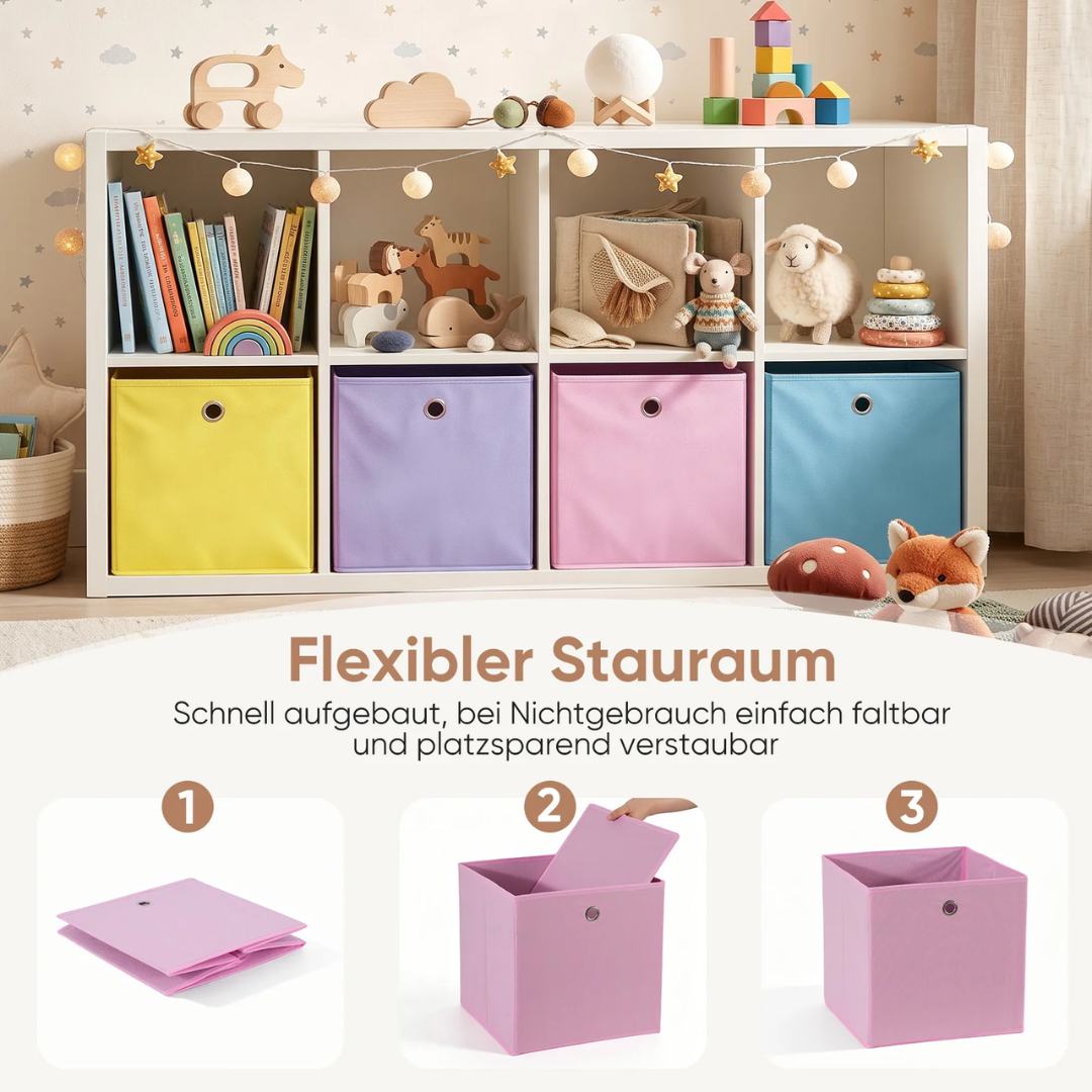 Aufbewahrungsboxen Stoff 6er Set 33x33x33 cm – Bild 5