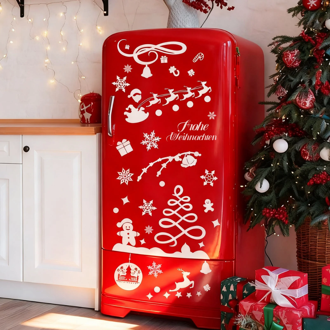 Fensterbilder Weihnachten – Wiederverwendbare Fensterdeko Weiß – Bild 7