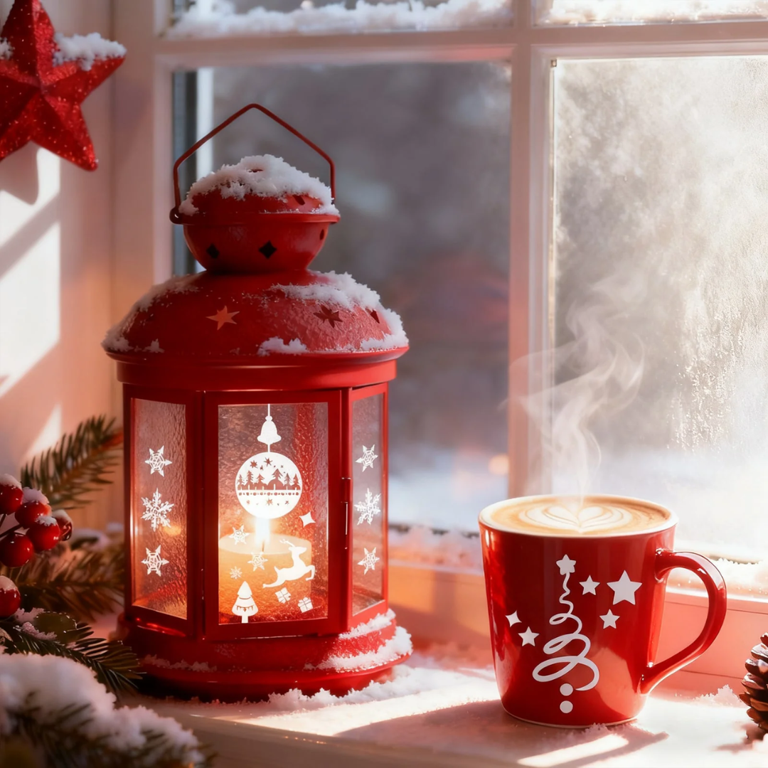 Fensterbilder Weihnachten – Wiederverwendbare Fensterdeko Weiß – Bild 8