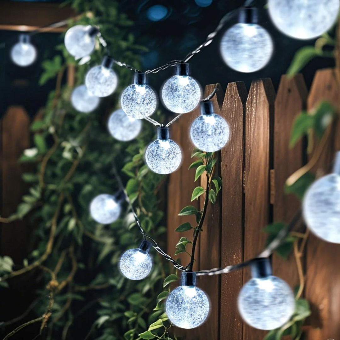 LED Lichterkette kaltweiß, solarbetrieben, wasserdicht – Bild 7