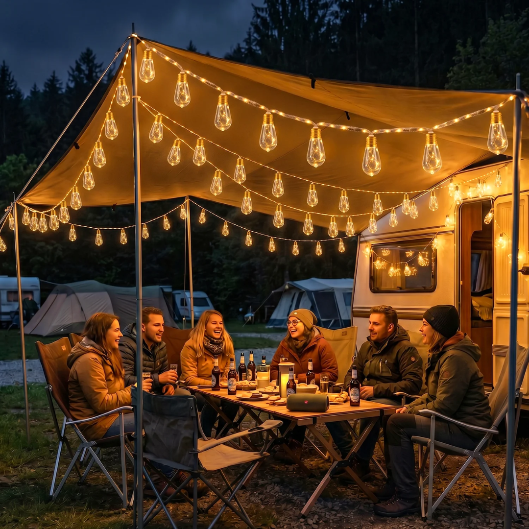LED Solar Hanfseil Lichterkette Outdoor Vintage, 8 m (5 m Lichterkette + 3 m Zuleitung) – Bild 11