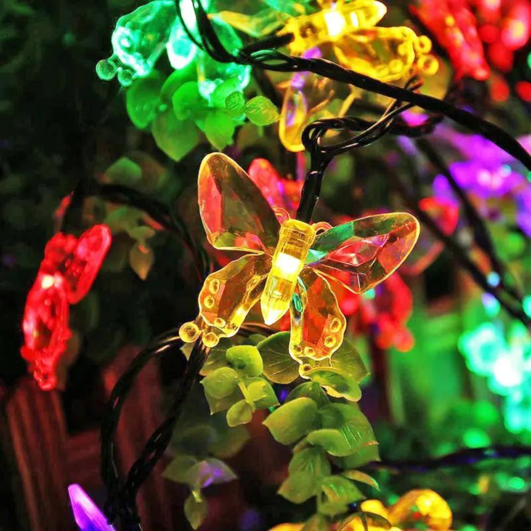 Salcar 5 m / 10m LED Solar Schmetterling Lichterkette, 20 / 50 LEDs - Bunt – Bild 15
