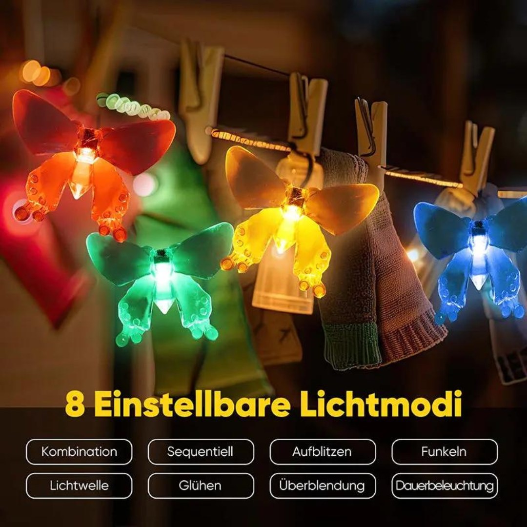 Salcar 5 m / 10m LED Solar Schmetterling Lichterkette, 20 / 50 LEDs - Bunt – Bild 8