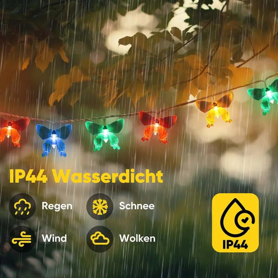 Salcar 5 m / 10m LED Solar Schmetterling Lichterkette, 20 / 50 LEDs - Bunt – Bild 9