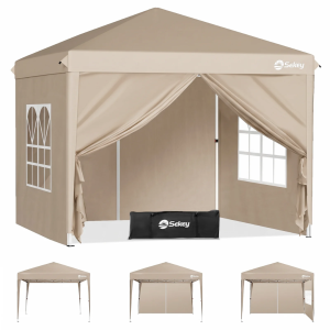 Sekey 2x2m Pop-Up Pavillon mit Seitenwänden – Wasserdicht, Windfest & Winterfest