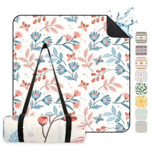 Picknickdecke Wasserdicht 200x200 cm, Blumenmuster