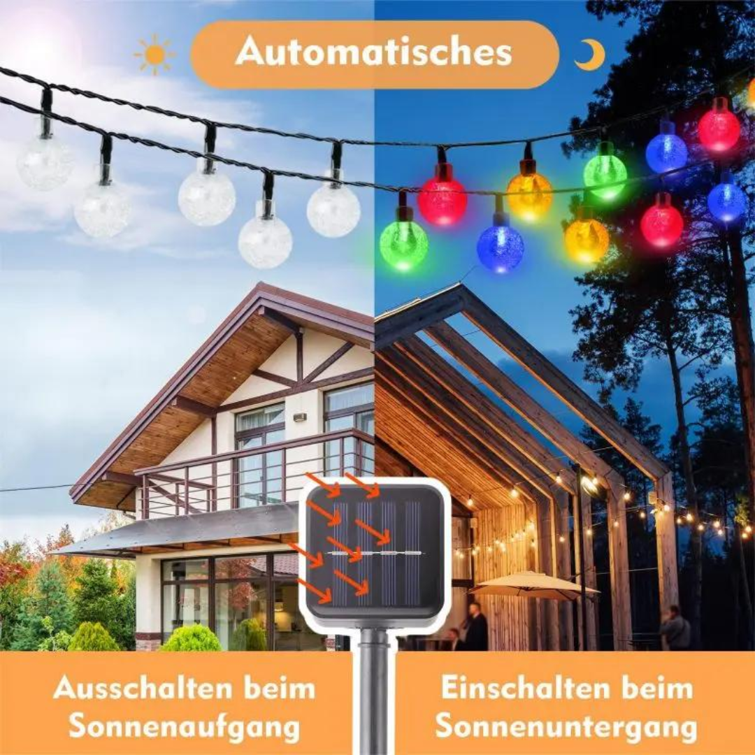 Salcar 5 m / 10 m LED Solar Kugel Lichterkette, 20 / 40 LEDs – Bild 3