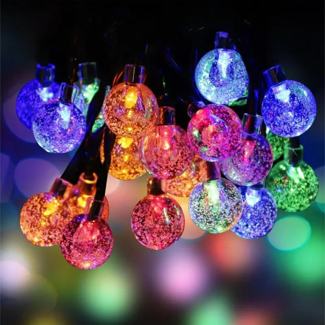 Salcar 5 m / 10 m LED Solar Kugel Lichterkette, 20 / 40 LEDs – Bild 4