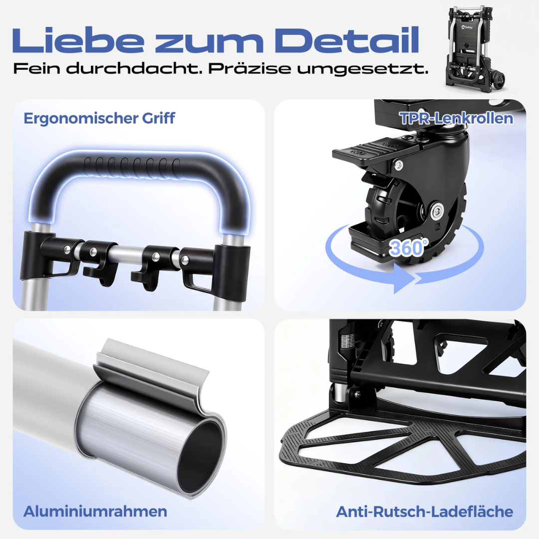 Sekey 2-in-1 Sackkarre & Plattformwagen klappbar – Bild 5