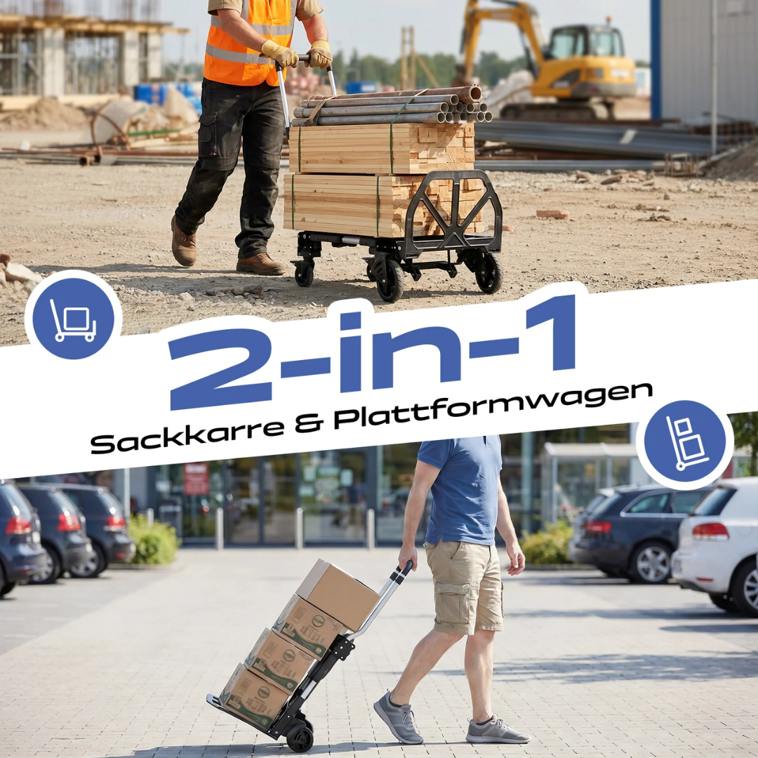Sekey 2-in-1 Sackkarre & Plattformwagen klappbar – Bild 8