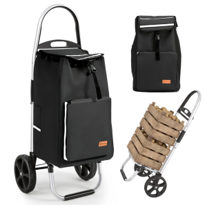 Sekey Einkaufstrolley 3-in-1 klappbar – 50L Einkaufswagen mit Kühlfach