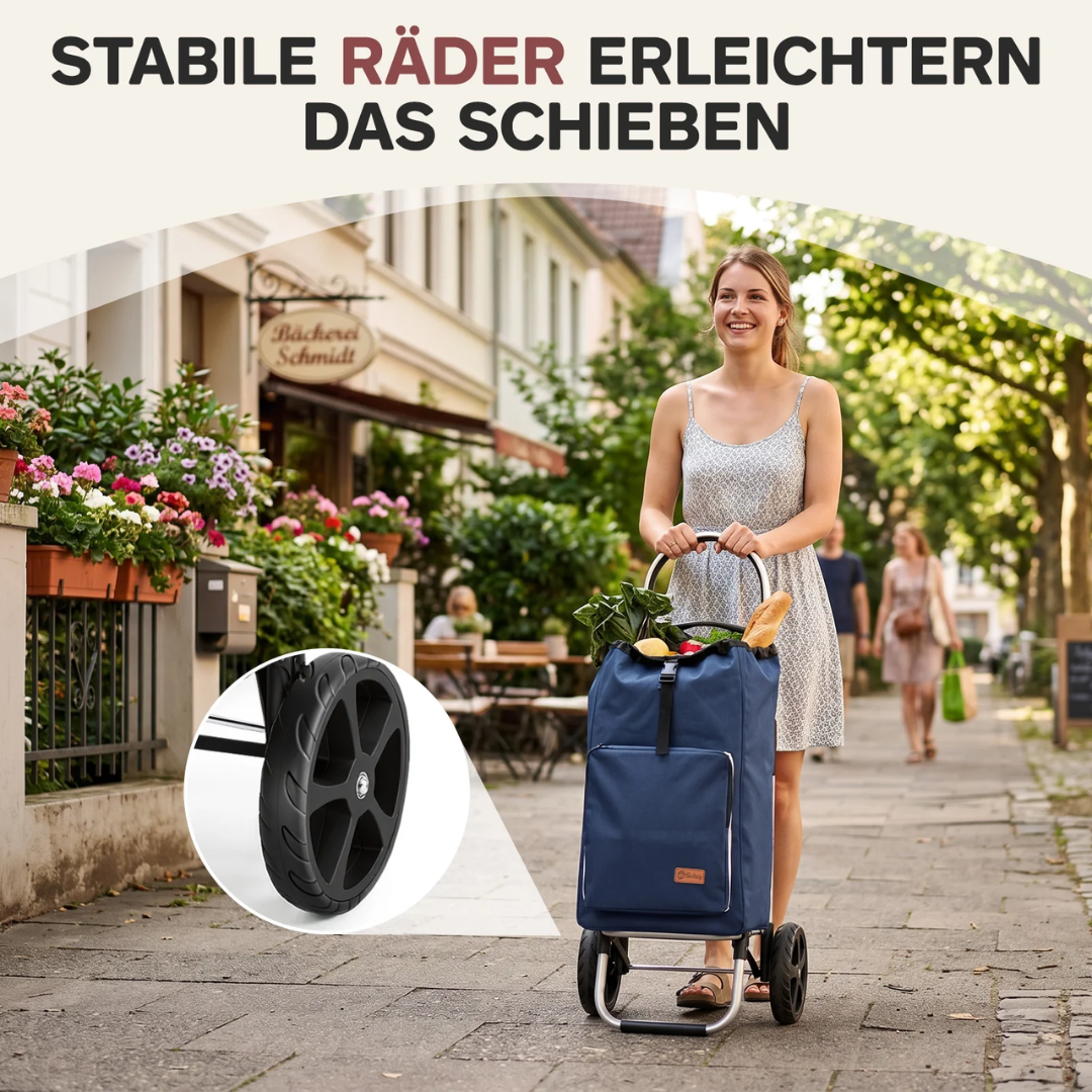 Sekey Einkaufstrolley klappbar 3-in-1 – Einkaufstrolley, Sackkarre & Rucksack mit Aluminiumrahmen – Bild 3