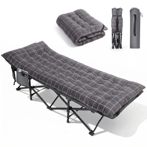 Sekey Feldbett Klappbar mit Matratze 190 × 71 cm – Campingbett bis 200 kg