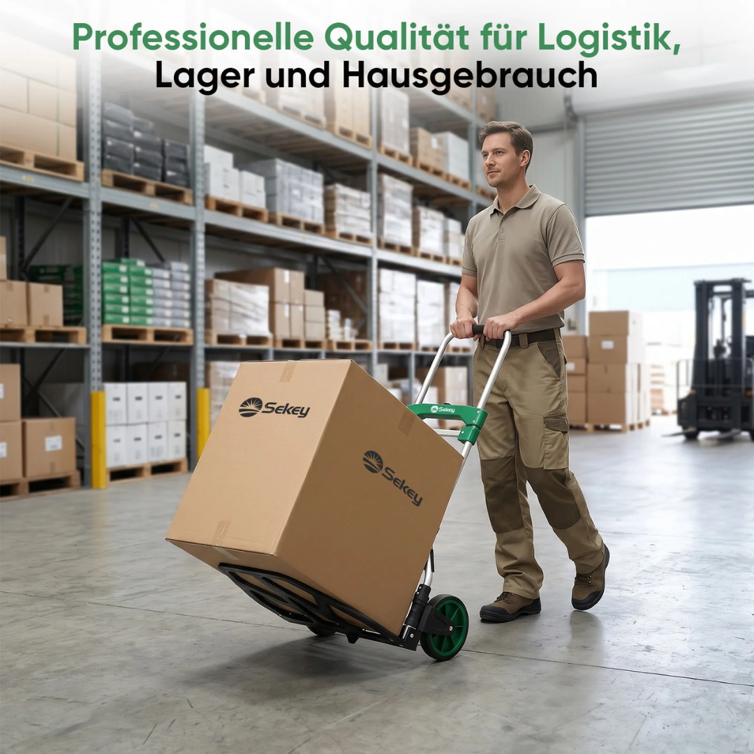 Sekey klappbare Sackkarre 150 kg – Schwerlast Transportkarre aus 1,5 mm verstärktem Aluminium – Bild 2