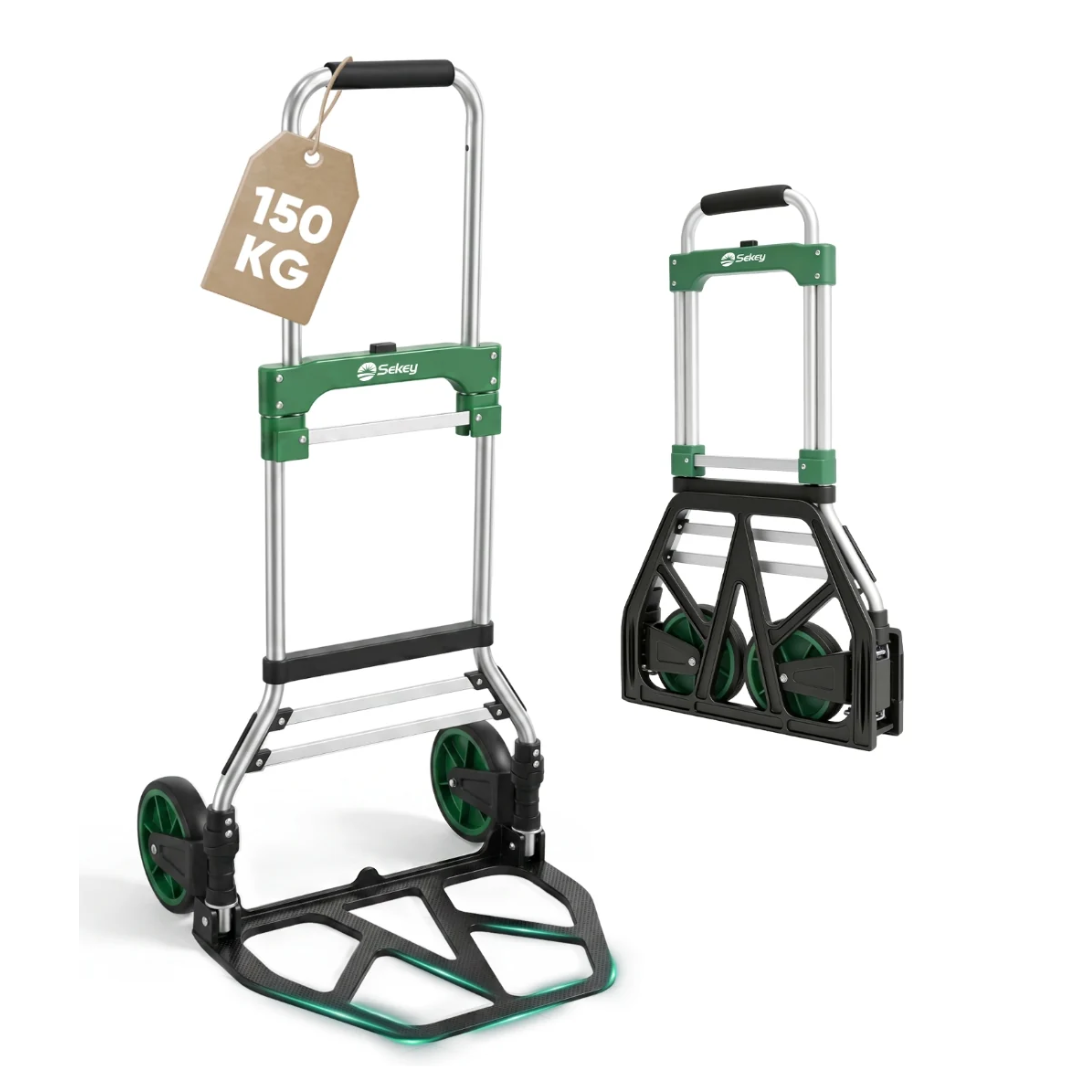 Sekey klappbare Sackkarre 150 kg – Schwerlast Transportkarre aus 1,5 mm verstärktem Aluminium