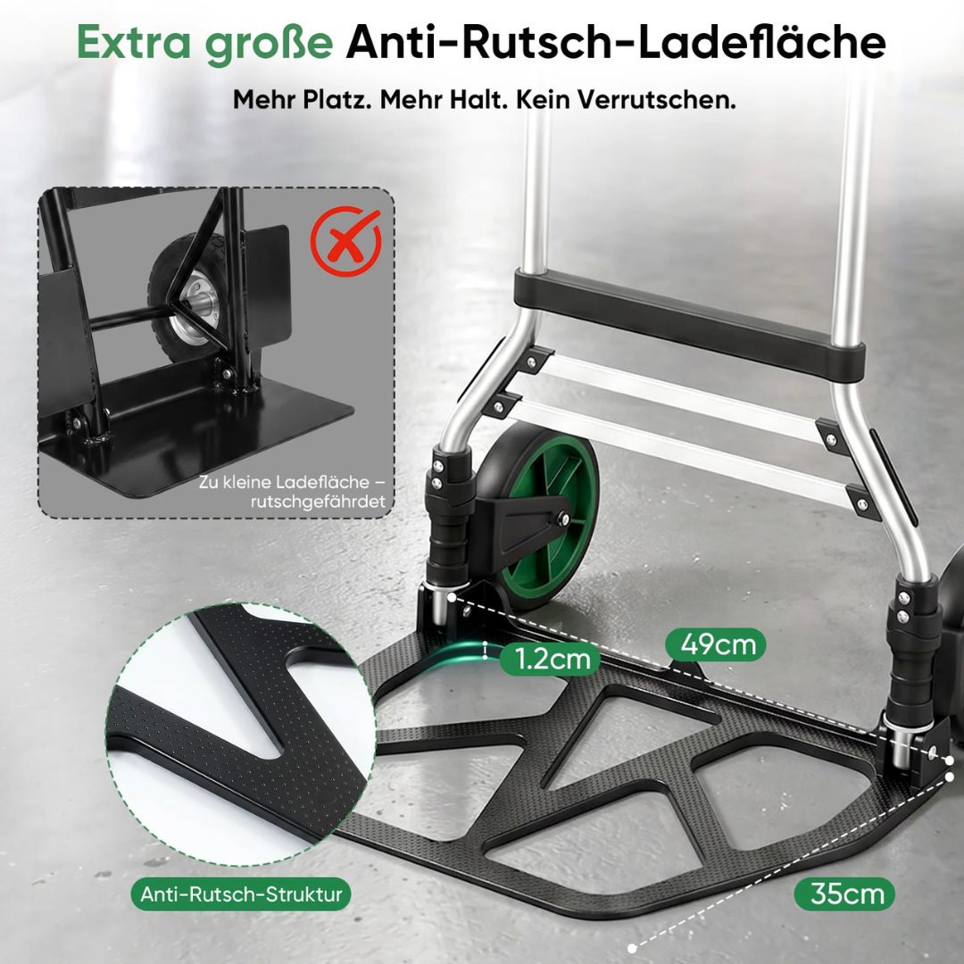Sekey klappbare Sackkarre 150 kg – Schwerlast Transportkarre aus 1,5 mm verstärktem Aluminium – Bild 5