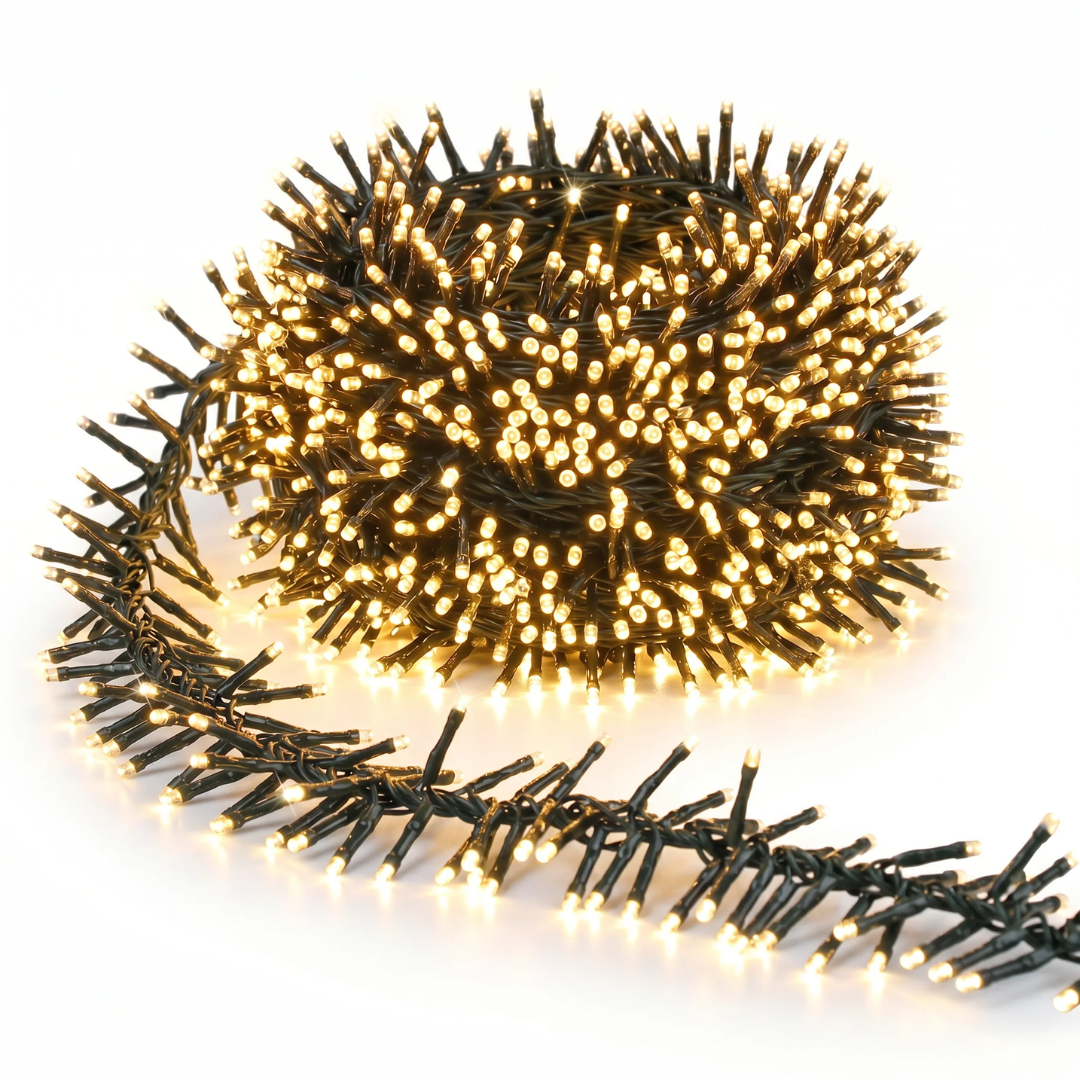 Solar Cluster Lichterkette Außen 768 LEDs, 8,6 m (5,6 m Licht + 3 m Kabel) – Bild 9