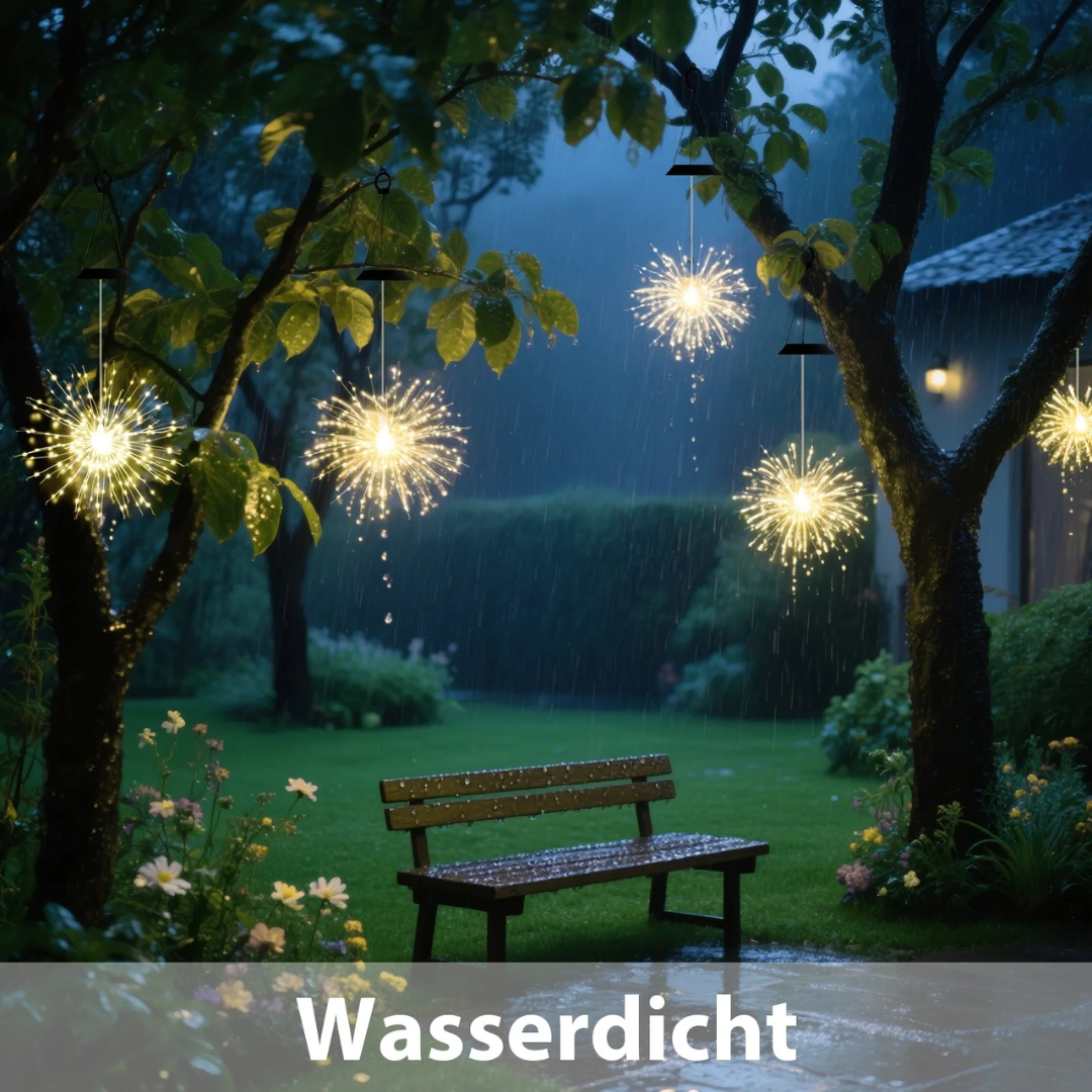 Solar LED Feuerwerkslichter warmweiß – 90 LEDs, IP44 wasserdicht – Bild 3
