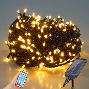 Solar Lichterkette Außen mit Fernbedienung – Warmweiß LED