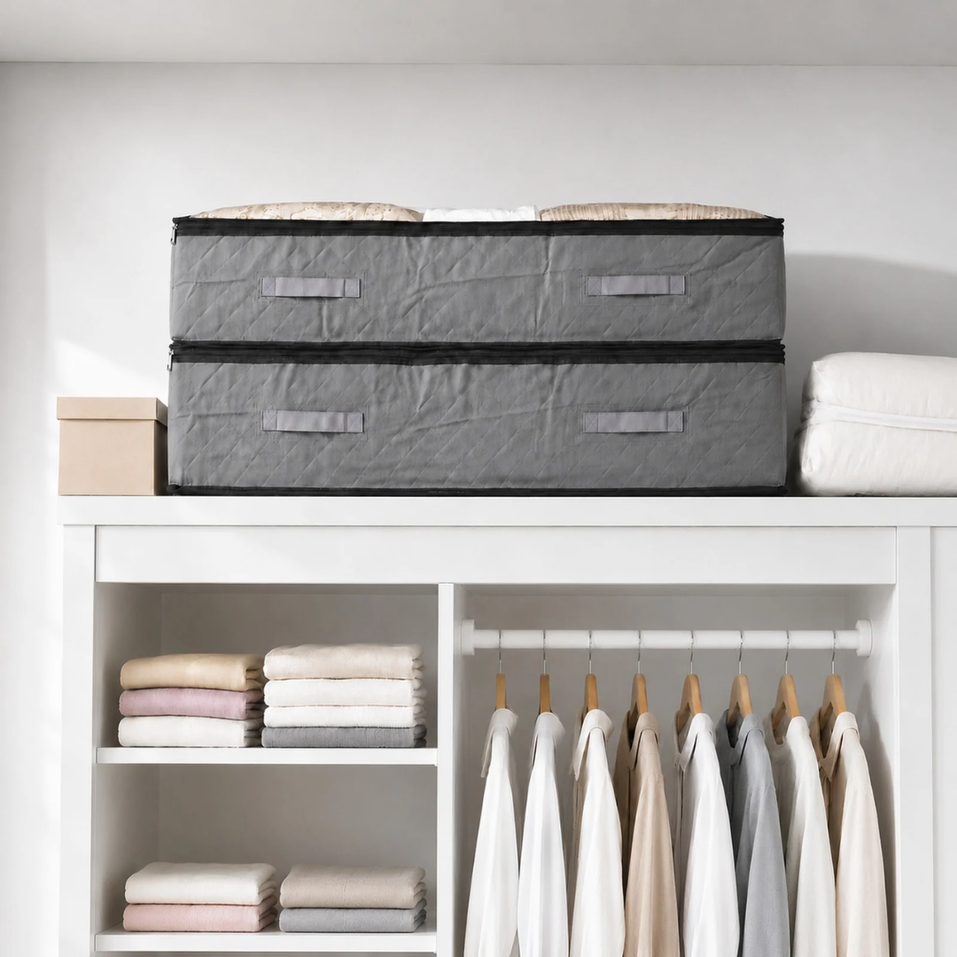 Unterbett-Aufbewahrungstasche 110L – Faltbare Aufbewahrungsbox mit transparentem Deckel – Bild 4