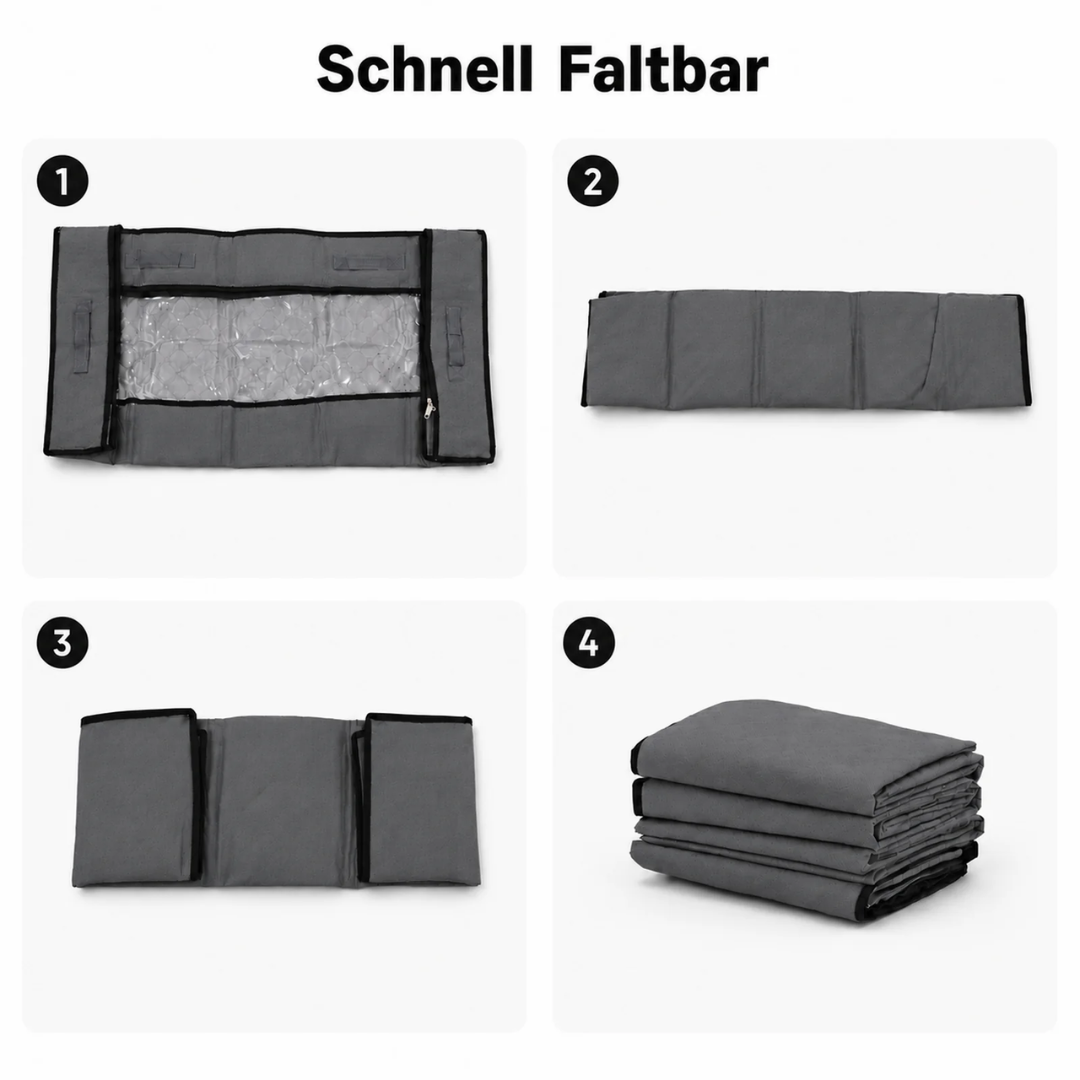 Unterbett-Aufbewahrungstasche 110L – Faltbare Aufbewahrungsbox mit transparentem Deckel – Bild 7