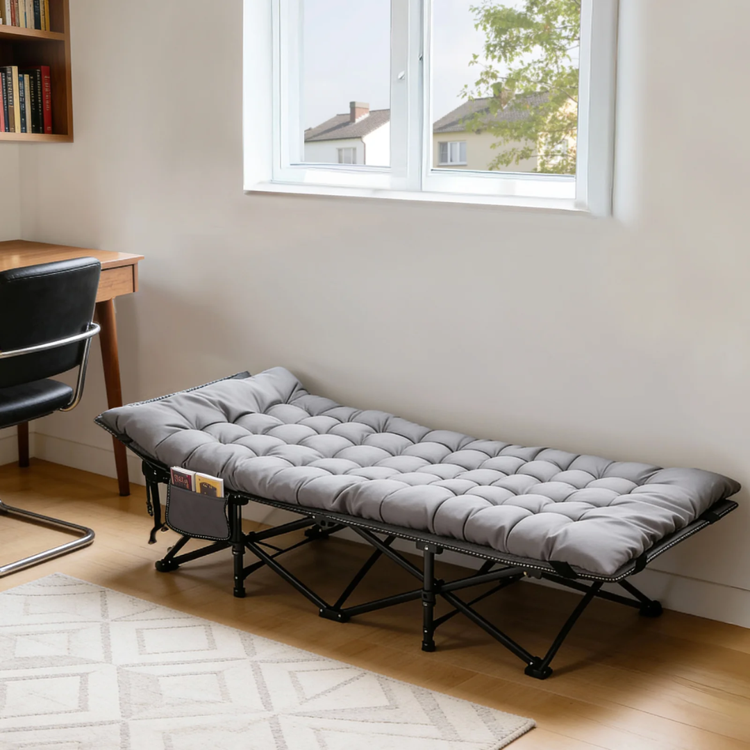 Sekey XXL Klappbett 202 × 80 × 45 cm – Extra breites Feldbett mit 7 cm Matratze – Bild 6